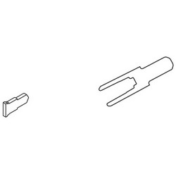 Lock Cylinder Tailpiece, 6-Pin Key Blank, For 6-Line Lock Cylinder