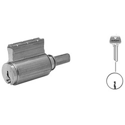 Door Lock Cylinder, LK Keyway, Satin Nickel, For 10/8/7/6500 Bored/Auxiliary/Integra/Mail Box Lock