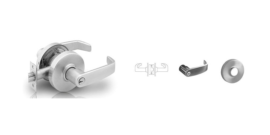 Cylindrical Lever Lock, ANSI: Grade 2, Function: Closet/Passage Lock ...
