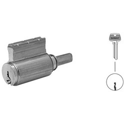 Door Lock Cylinder, LG Keyway, Satin Nickel, For 10/8/7/6500 Bored/Auxiliary/Integra/Mail Box Lock