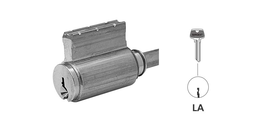 Door Lock Cylinder, 6-Pin, LA Keyway, Satin Nickel, With (2) Nickel ...