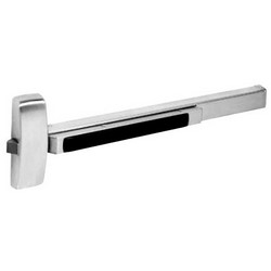 Exit Device, Rim, Request-To-Exit, Electric Latch Retraction, Exit Only with PTB/ET Trim, 33 to 36" F Rail, Dull Stainless
