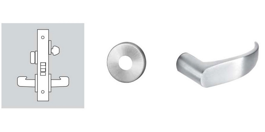 Mortise Lock, ANSI: Grade 1, Function: Entry Lock, US26D Satin Chrome ...