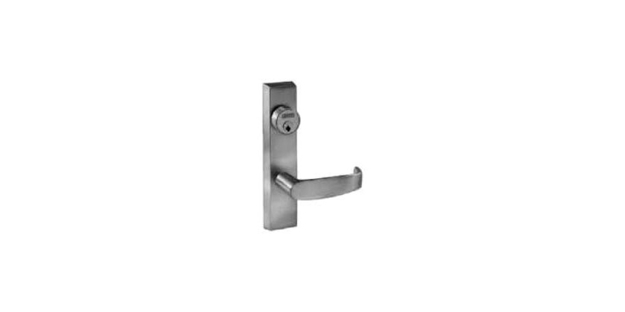 Mortise Lock Exit Device, Key Outside Unlock/Lock Trim, 33 to 36