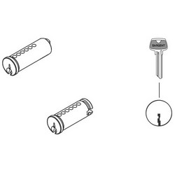 Mortise Cylinder Lock Plug, 6-Pin, 1-1/8" Length Cylinder, LF Keyway, Dull Brass, For 41 Series Mortise Cylinder Lock