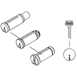 Cylinder Plug and Pin Assembly, LF Keyway, Satin Nickel Clear Coated, For 7/8/9 Series Line Cylindrical Lever Lock