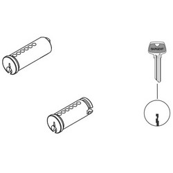 Mortise Cylinder Lock Plug, 6-Pin, 1-1/8" Length Cylinder, LC Keyway, Satin Nickel, For 41 Series Mortise Cylinder Lock