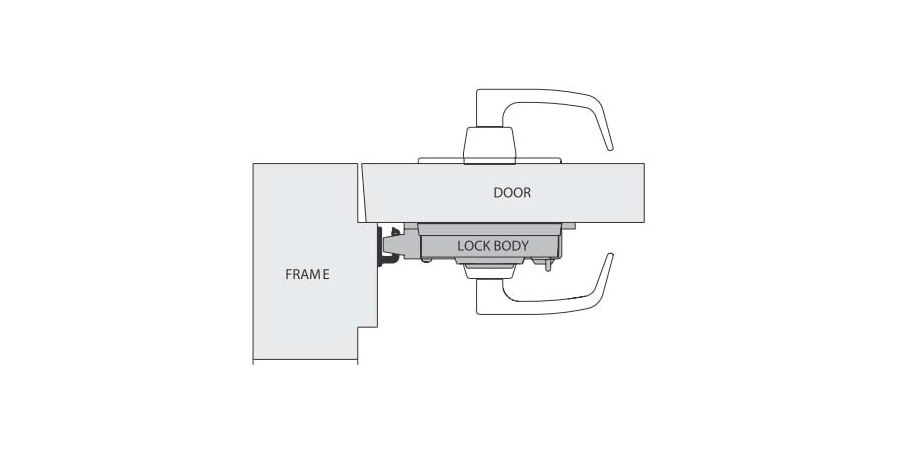 Door Lock Strike, #2, For 2890B Single Door Out-Swing Lock