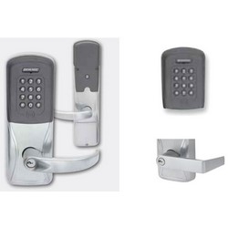 Electronic Door Lock, Cylindrical Chassis, Multi-Technology, Keypad, Right Hand, Rhodes Lever, Satin Chrome, Everest 29 Keyway, 8AA Battery Kit, For Class/Storeroom