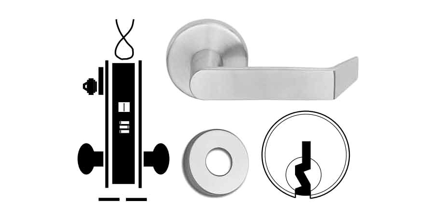 Door Mortise Lock, Keyed, Electrically Locking, C Keyway, 12/24 Volt DC ...