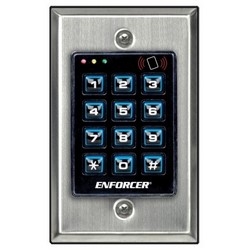 Access Control Keypad, Indoor, Illuminated, 12 to 24 Volt AC/DC, 160 Milliampere, 2-7/8" Width x 1-1/2" Depth x 4-5/8" Height, With 1200 User/Proximity Reader