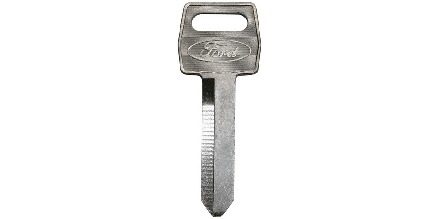 Key Blank, Automotive Key Blank, Original-Shaped Bow, Brass, Nickel-Plated