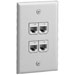Faceplate 4-port Classic WH EA
