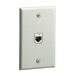 Mini-Com Single Gang Faceplate 1 Port Off White