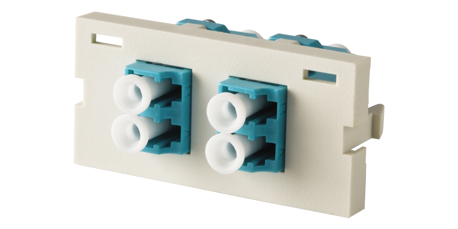 Fiber Adapter, Duplex, Commercial/ Industrial, 180 Degree