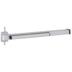 Door Exit Device, Night Latch Cylinder Assembly-Optional Pull, Fire, Sprayed Aluminum, For 3’ Door