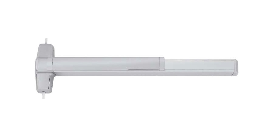 Door Exit Device, Grooved, Surface Mount Vertical Rod, Lever, Rigid ...