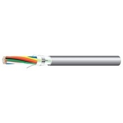 STP Cable, Non-Plenum, 7 x 26 Strands, 18 AWG, 6-Conductor, 300 Volt, 0.323" Cable Diameter, 2.907" Bend Radius, Bare Copper Conductor, PVC Insulation/Jacket
