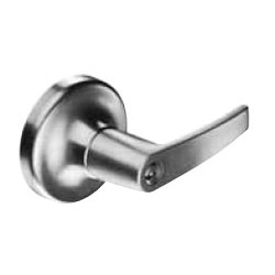 Cylindrical Lever Lock, Monroe, SA Keyway, 2-3/4" Backset, Satin Chrome, Without Cylinder, For Entry