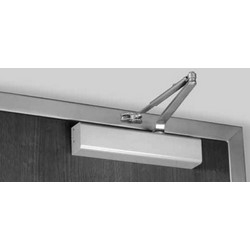 Door Closer, Non-Handed, Regular/Top Jamb/Parallel Arm, Hold Open, Heavy Duty, 1-6 Adjustable Size, Cast Aluminum, Aluminum, With Full Cover, Sleeve Nut/Sex Nut