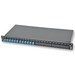 LANS 19" Patch Panel, 1U, LC Duplex Shuttered Blue Adapters, 24-fibers Single-mode OS2, Includes Pigtails and Splice Trays, Black