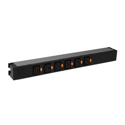 16Amp 19" PDU Standard 1Ph, 6 x C19 Outlets With Cord Lock, 3M Power Cord 60309