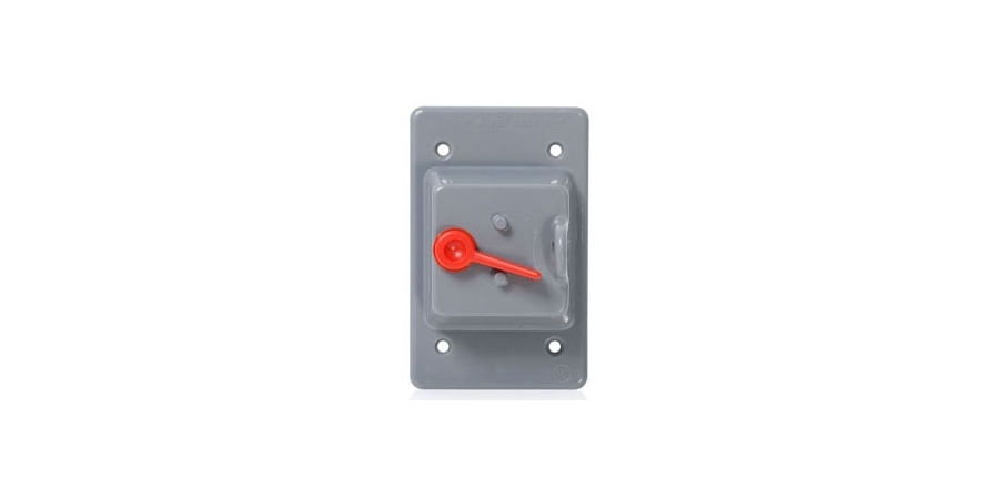 Weatherproof Cover for Toggle Switches, Gray, 1