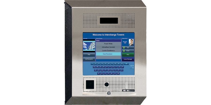 Video Intercom System, Surface-mount, Outdoor, Screen Size 15 in.