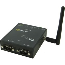 IOLAN SDG2 W Device Server: Wireless LAN (WiFi) client IEEE 802.11 a, b, g, n @ 2.4Ghz/5Ghz, 2 x DB9M, software selectable RS232/422/485 interface, 10/100/1000 Ethernet, AC power adapter