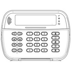 Security System LED Keypad, 16-Zone, Hardwired, IP30/IK04, 13.8 Volt DC, 168 MM Length x 122 MM Width x 20 MM Depth