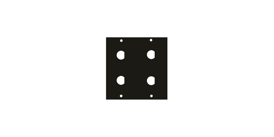 UCP Module Panel, Black, Brushed Anodized, Aluminum, Dimensions: WxH: 3 ...