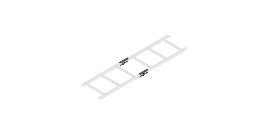 Ladder End Splice Kit, Black, Steel