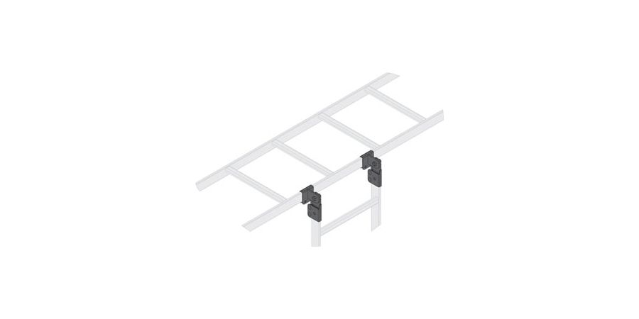 Splice Kit, Black, Zinc-Coated, Steel, 2.1 in. L x 2.9 in. W