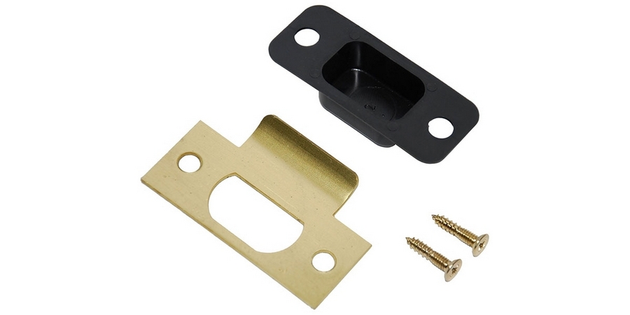 Door Lock Strike, US26D Satin Chrome, Square Corner Strike, T-Strike, 2 ...
