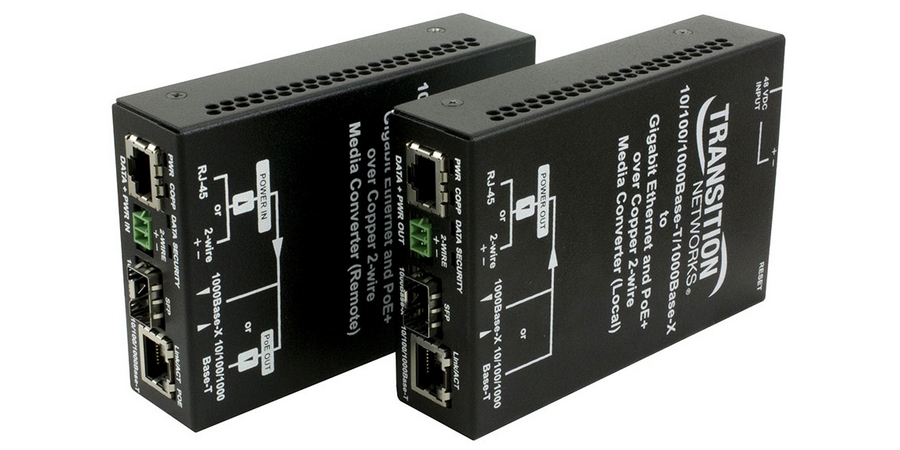 Ethernet Over 2-Wire Extender, 2-Port, 45 W, 4 W Power Consumption, 48 ...