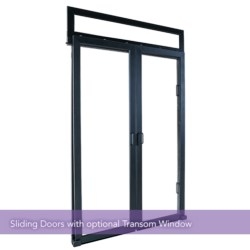 AisleLok, 4’ Sliding Doors, 85.4" height (42U to 45U), Pair, Black, UL94H-B