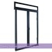 AisleLok, 4’ Sliding Doors, 85.4" height (42U to 45U), Pair, Black, UL94H-B