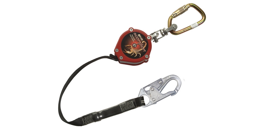 Personal Fall Limiter, Red, Locking Snap, 9 ft. Lg, ANSI, CSA, OSHA ...