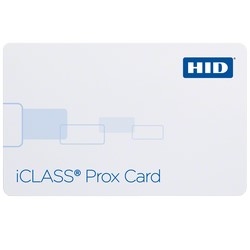 iClass Prox Card, PVC, 2k Bits (256 Bytes) w/ 2 App Area, Prog w/ SIO & Std iClass Access CTRL App, Front: White w/ Gloss Finish, Back: White w/ Gloss Finish w/ Magnetic Stripe, Seq Match Encoded/Print, No Slot punch, Seq Match Encoded/Print