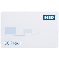 ISOProx II Card, PVC, Prog, Front: White PVC w/ Gloss Finish, Back: White PVC w/ Gloss Finish, No Print Card Number, No Slot punch, Print Vertical and Horizontal Slot Indicators