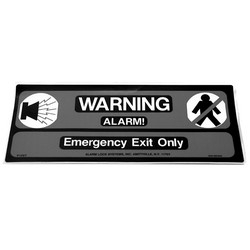 Door Lock Alarm Exit Sign, EMERGENCY EXIT ONLY Sign