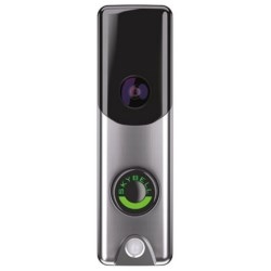 Slim Line Doorbell Camera, Nickel, With 2-Way Audio and Night Vision