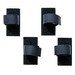 Cable Fastener Workstation Loop, Black, With Peel-Off Adhesive