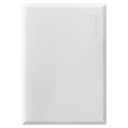 Structured Media Enclosure Cover, Flush Mount, 15.62" Width x 0.2" Depth x 22.35" Height, 18 Gauge Steel, Powder Coated, White, For 21" Enclosure