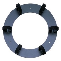 Fiber Optic Cable Storage Ring, Recloseable, Circular, Surface Mount to Wall, 12&quot; Diameter, 16 Gauge Sheet Metal, With (6) Removable 3&quot; Loop, For Optical Fiber and Copper Cabling Service Loop Storage