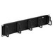 Cable Manager, Horizontal, Flat, 5-Ring, Rack Mount, 2RU, 19" Width x 2.5" Depth x 3.47" Height, 16 Gauge Steel, Powder Coated Black, With 2" Metal Ring