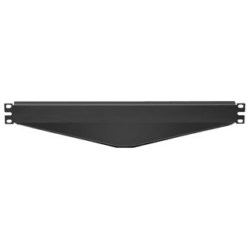 Cable Management Transitional Cover, 1RU, Angled, 19" Length x 1.86" Width x 3.98" Height, 16 Gauge Steel, Painted, Black