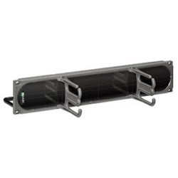 Blank Panel/Cable Manager, 2RU, 19" Width x 5.89" Depth x 3.43" Height, Glass Filled Polymer Composite