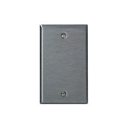2 Pack Leviton 84014 1-Gang No Device Blank Wallplate Stainless Steel Standard Size Box Mount LEVITON MFG CO INC 