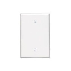 1-gang No Device Blank Wallplate, Oversized, Thermoset, Box Mount, White